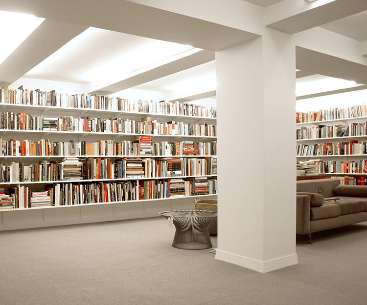 think construction jane street townhouse finished basement library