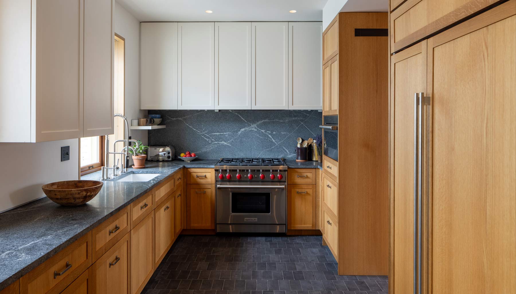custom wood bluestone kitchen in morningside heights nyc apartment renovation