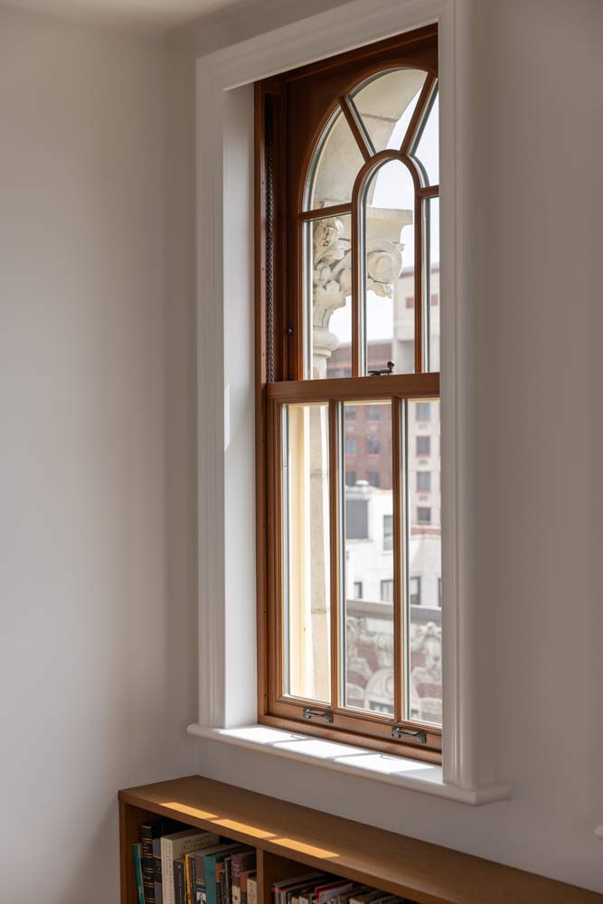 window detail in morningside heights nyc apartment renovation