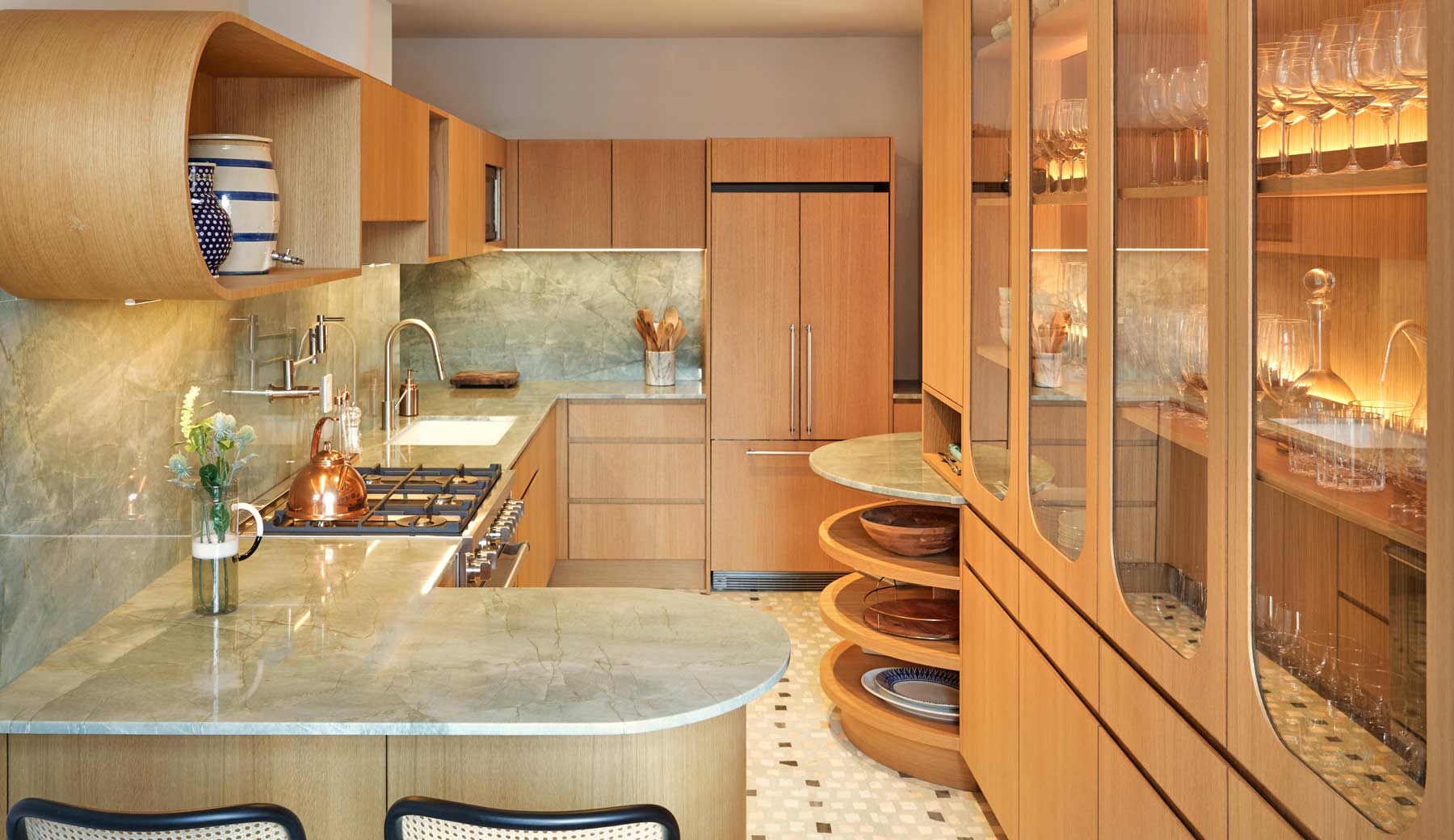 custom kitchen cabinetry millwork in upper east side apartment renovation