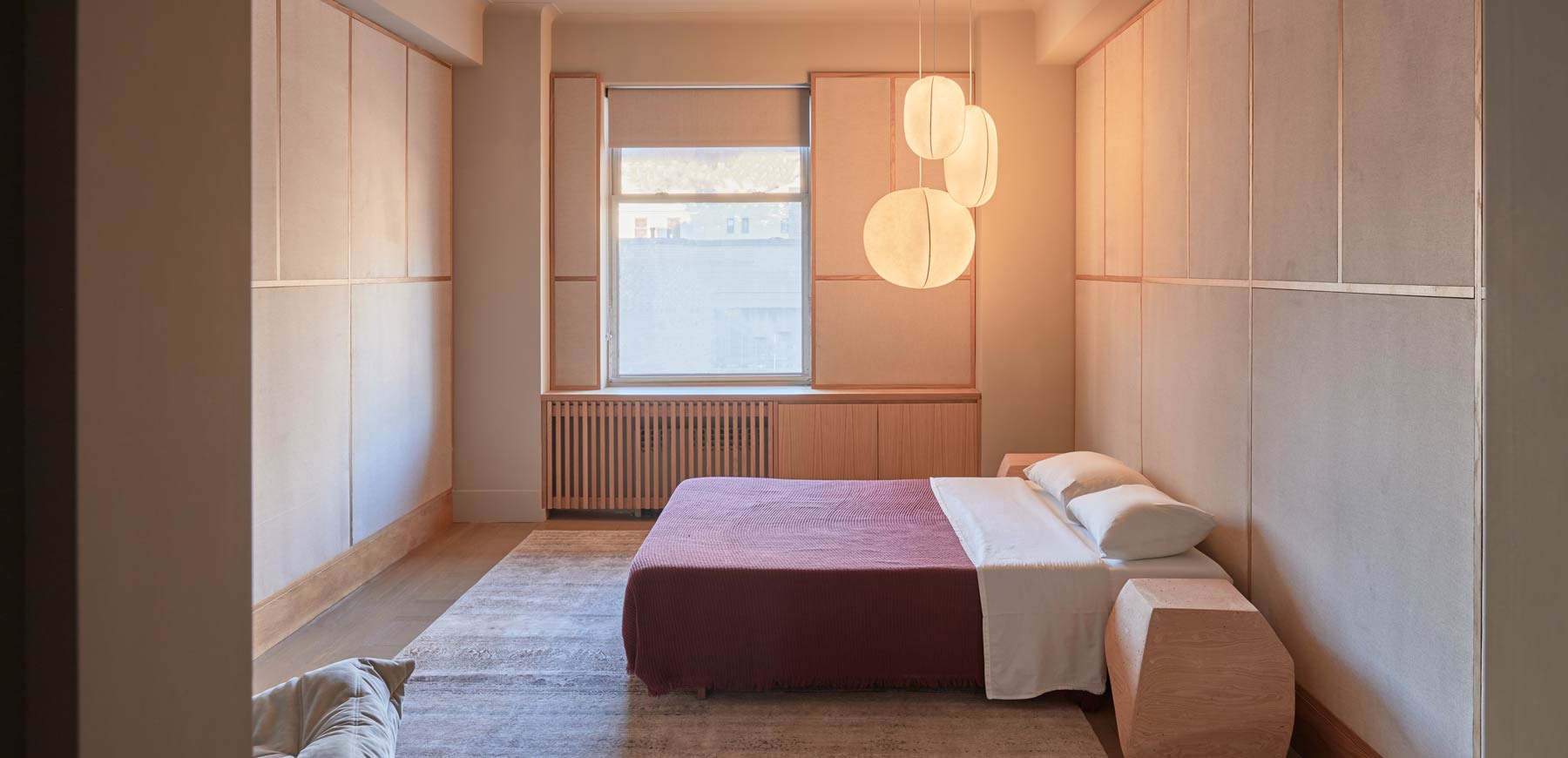 japanese inspired bedroom in upper east side apartment renovation